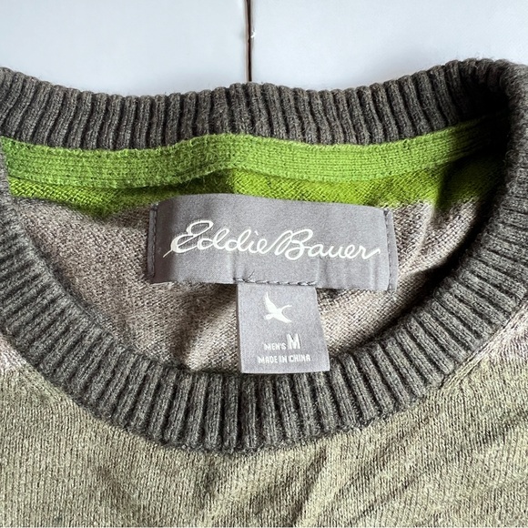 Eddie Bauer Lightweight Cotton & Wool Crewneck Sweater - Picture 2 of 4